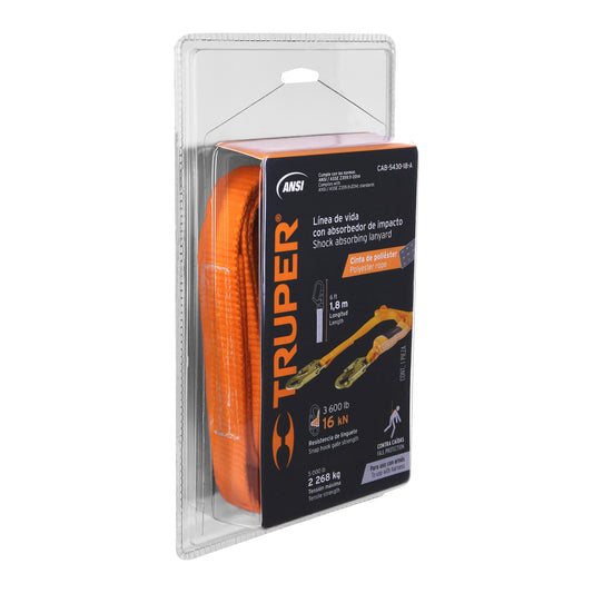 Línea de vida con absorbedor de impacto