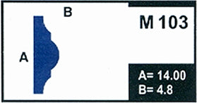 Moldura decorativa modelo 103