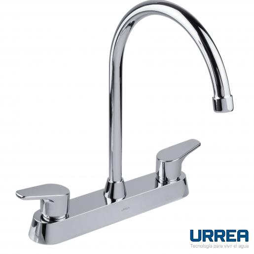 Llave mezcladora cromada para cocina 318CL Urrea 318CL 