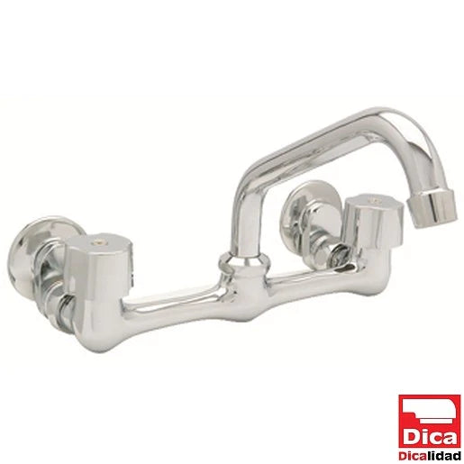 Llave mezcladora cromada para cocina a la pared Dica 3248 