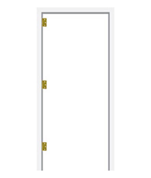 Bastidor metalico color blanco para puerta de 90 x 206 cm Aceros Retek BS90 