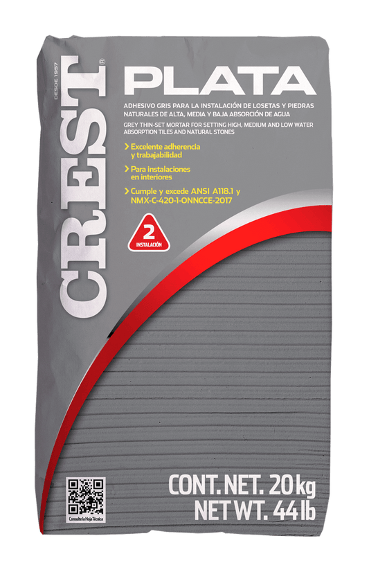 Cemento CREST plata saco de 20 kg