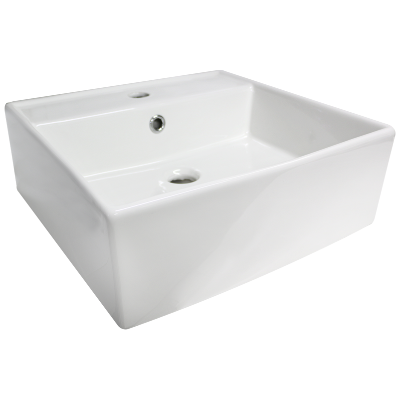 Lavabo De Sobreponer Cuadrato Blanco Cato LCUA01 