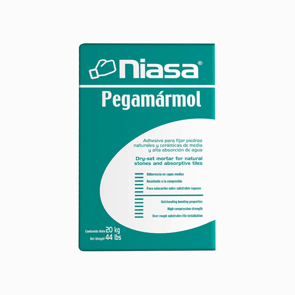 Pegamarmol Blanco Niasa Saco De 20 Kg. Niasa PEGAMARMOL 