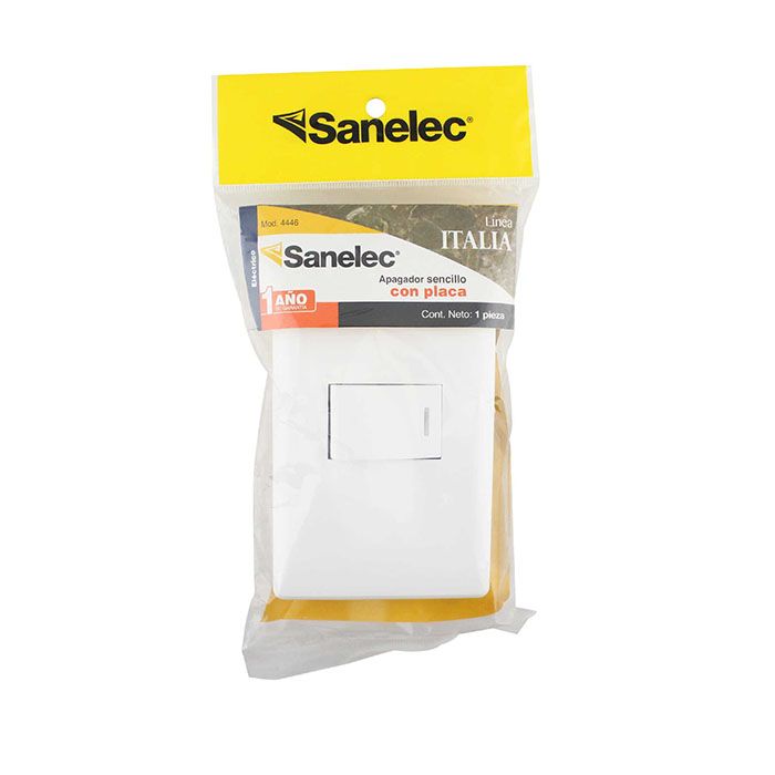 Apagador Sencillo Italia Bco Sanelec S4446 