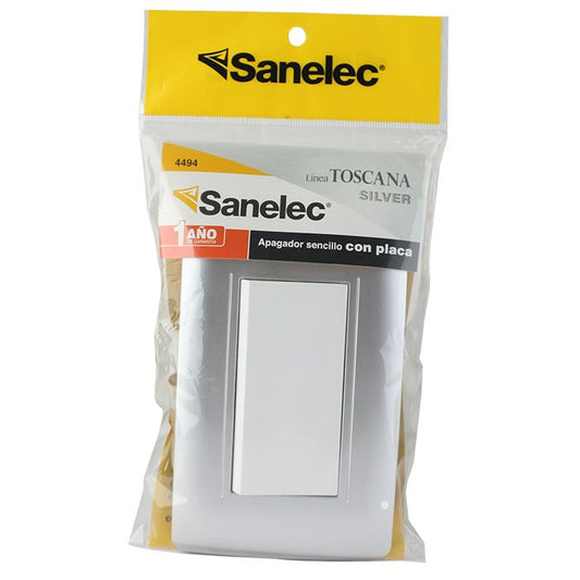 Apagador Senc Toscana Silver Sanelec S4494 