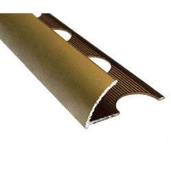 Tiratrim de aluminio curvo acabado bronce mate 10 mm Acentos TB 